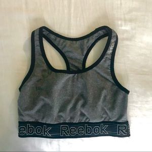 Grey Reebok sports bra